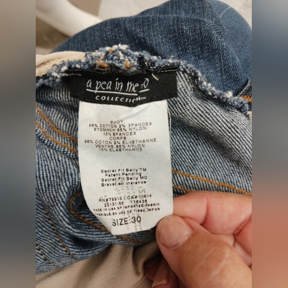 7 For All Mankind Blue Maternity Jeans - Picture 6 of 6